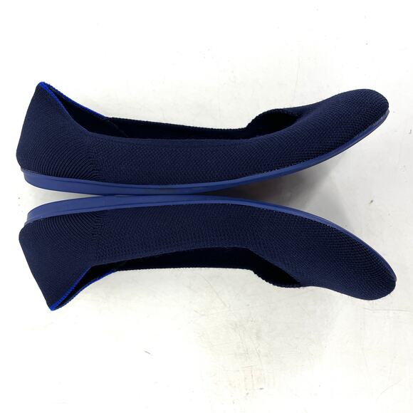 Rothy's Women's 9 Navy Blue The Flat Round Toe Pumps - Picture 6 of 6
